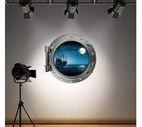 60 Second Makeover Limited Full Colour Pirate Ship Porthole Boys Wall Stickers Decal Kids Bedroom Decoration Pirate Accessories Treasure Chest Wall Stickers Kids Room Decor 15cm x 15cm