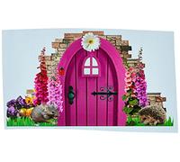 60 Second Makeover Limited Full Colour Purple Fairy Garden Pixie Door Wall Stickers Decal Foxgloves Hedgehog Mouse Fairy Door Wall Sticker Self Adhesive Vinyl Decal