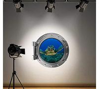 60 Second Makeover Limited Full Colour Turtle Under Water Ocean Porthole Wall Sticker Decal Kids Bedroom Decoration