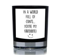 60 Second Makeover Limited Funny Candle in A World Full of Cunts You're My Favourite Candle Gift