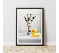 60 Second Makeover Limited Funny Giraffe Rubber Duck Print A3 Size
