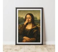60 Second Makeover Limited Funny Mona Lisa Bathroom Print Toilet Humour Wall Art Prints Posters Bathroom Pictures Holding Her Nose Home Decoration Lavatory Home Decor - A3