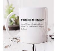60 Second Makeover Limited Funny Mug Fucktose Intolerant Mug Urban Dictionary Funny Definition Coffee Cup Gift for Friends & Humor Lovers