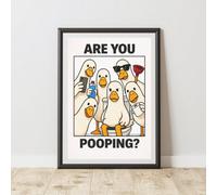 60 Second Makeover Limited Funny Silly Goose Bathroom Wall Art Toilet Humour A4 Size