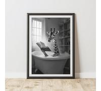 60 Second Makeover Limited Giraffe Book In Bath Quirky Animal Print A4 Size