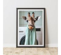 60 Second Makeover Limited Giraffe Green Towel Print A3 Size