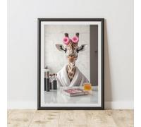 60 Second Makeover Limited Giraffe Make Up And Rollers Print A4 Size