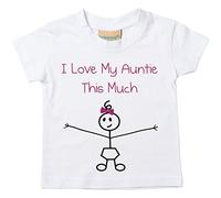 60 Second Makeover Limited Girls I Love My Auntie This Much Tshirt Baby Toddler Kids Auntie Gifts Niece Gifts Aunt Aunty Mothers Day 24-36 Months White