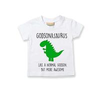 60 Second Makeover Limited Godson Dinosaur Tshirt Godsonasaurus Size - 24-36 Months White