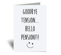 60 Second Makeover Limited Goodbye Tension Hello Pension Greeting Card Mum Card Retirement Funny Birthday Present