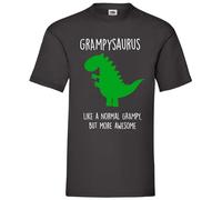 60 Second Makeover Limited Grampysaurus, Like a Normal Grampy But More Awesome, Men's Black Dinosaur Tshirt
