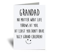 60 Second Makeover Limited Grandad Ugly Grand Children Greeting Cards Daddy Funny Fathers Day Funny Birthday Present Card From Grandchildren Father's Day Granddad Notelets Notecards