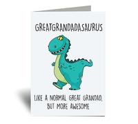 60 Second Makeover Limited Greatgrandadasaurus Greeting Card Great Grandad Dinosaur Fathers Day Funny Birthday