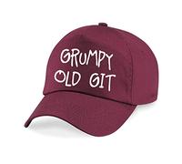 60 Second Makeover Limited Grumpy Old Git Baseball Cap Birthday Christmas Fathers Day BBQ Barbecue Burgandy