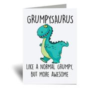 60 Second Makeover Limited Grumpysaurus Greeting Card Grumpy Dinosaur Fathers Day Funny Birthday