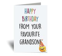 60 Second Makeover Limited Happy Birthday From Your Favourite Grandson Card Greeting Card
