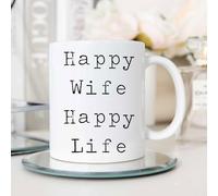 60 Second Makeover Limited Happy Wife Happy Life Mug Gift Present Friend Valentines Friend Christmas Novelty Humour Funny