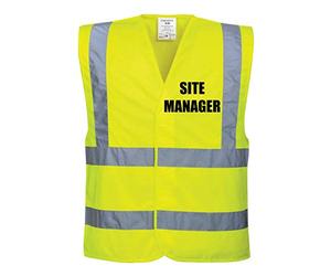 60 Second Makeover Limited Hi Viz Yellow Vis Vests Site Manager Building Authority Safety High Visibility