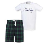 60 Second Makeover Limited Hubby Wifey Couples Matching Pyjama Tartan Set Mens, Green Short Size - M
