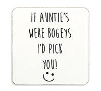 60 Second Makeover Limited If Auntie's Were Bogeys I'd Pick You, Cork Back Funny Coasters Auntie Gifts Birthday Best Auntie Gifts Costers Drinks Coasters Aunt Presents Aunty