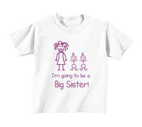 60 Second Makeover Limited I'm Going to Be A Big Sister Twins White Tshirt Size - 18-24 Months
