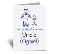 60 Second Makeover Limited I'm Going To Be An Uncle Again Greeting Card Pregnancy Announcement Aunt Aunty Funny Birthday
