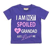 60 Second Makeover Limited I'm Not Spoiled My Grandad Just Loves Me Girls Funny Tshirt Granddaughter Gifts Grandad Birthday Gifts Grand Daughter Birthday Present Purple Tshirt 3-4 Yrs