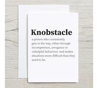 60 Second Makeover Limited Knobstacle Card Funny Greeting Card for Friends Humorous Knob Note, Gift for Laugh, Fun Birthday or Just Because