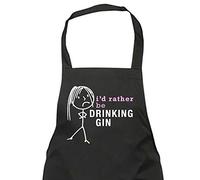 60 Second Makeover Limited Ladies I'd Rather Be Drinking Gin Apron Cooking Mum Friend Gift Birthday Christmas Mothers Day