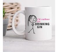 60 Second Makeover Limited Ladies I'd Rather Be Drinking Gin Mug Cup Gift Friend Christmas Birthday Gift