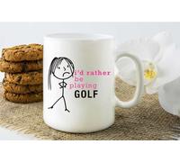 60 Second Makeover Limited Ladies I'd Rather Be Playing Golf Mug Cup Novelty Friend Gift Valentines Gift Wife Friend Womens Sister