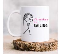 60 Second Makeover Limited Ladies I'd Rather Be Sailing Mug Cup Novelty Friend Gift Valentines Gift Mum Wife Auntie Sister Friend