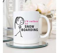 60 Second Makeover Limited Ladies I'd Rather Be Snowboarding Mug Cup Mum Friend Auntie