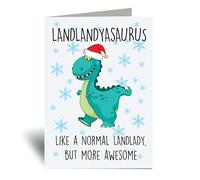 60 Second Makeover Limited Landladyasaurus Christmas Card, Like A Normal Landlady But More Awesome.