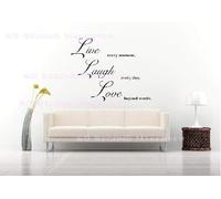 60 Second Makeover Limited Live Laugh Love Wall Sticker Living Room Kitchen Hallway Inspirational Quote Decal