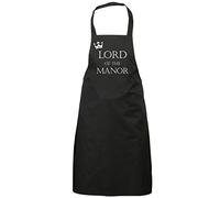 60 Second Makeover Limited Lord Of The Manor Black Cooking Apron Novelty Gifts For Men Chef Kitchen Present Fathers Day Husband BBQ Aprons For Men Anniversary Valentines Present