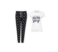 60 Second Makeover Limited Love Me Let Me Sleep Navy Star Trouser Womens Pyjamas Set PJs For Women Sets Friend Gifts Pajamas Pijamas Pjamas Ladies Pjs Medium