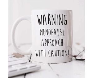 60 Second Makeover Limited Menopause Mug Warning Approach with Caution Middle Age Friend Mum Funny