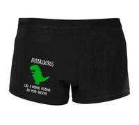 60 Second Makeover Limited Mens Black Husbasaurus Husband Dinosaur Boxer Shorts