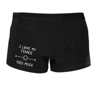 60 Second Makeover Limited Mens Black I Love My Fiance This Much Boxer Shorts