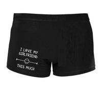 60 Second Makeover Limited Mens Black I Love My Girlfriend This Much Boxer Shorts