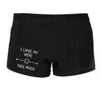 60 Second Makeover Limited Mens Black I Love My Wife This Much Boxer Shorts