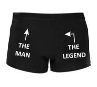 60 Second Makeover Limited Mens Black The Man The Legend Boxer Shorts