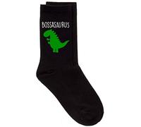 60 Second Makeover Limited Mens Boss Dinosaur Bossasaurus Fathers Day Black Socks Gift