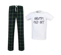 60 Second Makeover Limited Mens Grumpy Old Git Tartan Mens Pyjamas Set Funny Gifts For Men Grandad Gifts Pjs Pajamas For Men Pyjama Set Grandpa Present Fathers Day Green - XX Large