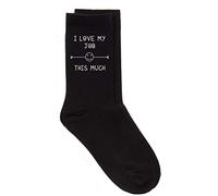 60 Second Makeover Limited Mens I Love My Job This Much Black Calf Socks Valentines Day Husband Boyfriend Dad Grandpa Birthday