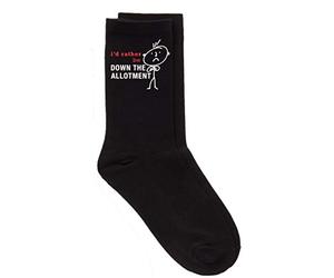 60 Second Makeover Limited Mens I'd Rather Be Down The Allotment Black Calf Socks Fathers Day Dad Husband Boyfriend Uncle Grandpa Grandad Present Gardening Gifts For Men Allotment Gifts