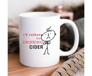 60 Second Makeover Limited Men's I'd Rather Be Drinking Cider Mug Cup Gift Dad Husband Fathers Day Friend Birthday Christmas Cup
