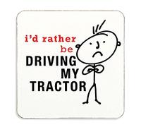 60 Second Makeover Limited Mens I'd Rather Be Driving My Tractor Drinks Coasters Cork Backed Farmer Gifts For Men Tractors Gifts For A Farmer Drink Coasters Farm Farming