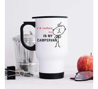 60 Second Makeover Limited Mens I'd Rather Be in My Campervan Metal Travel Mug Novelty Dad Fathers Day Friend Gift Cup Camping Camper Caravan